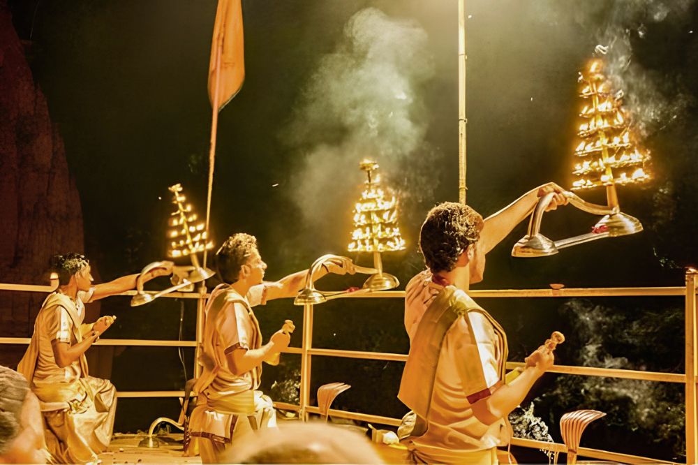 Ganga Aarti and Bhog Nivedan